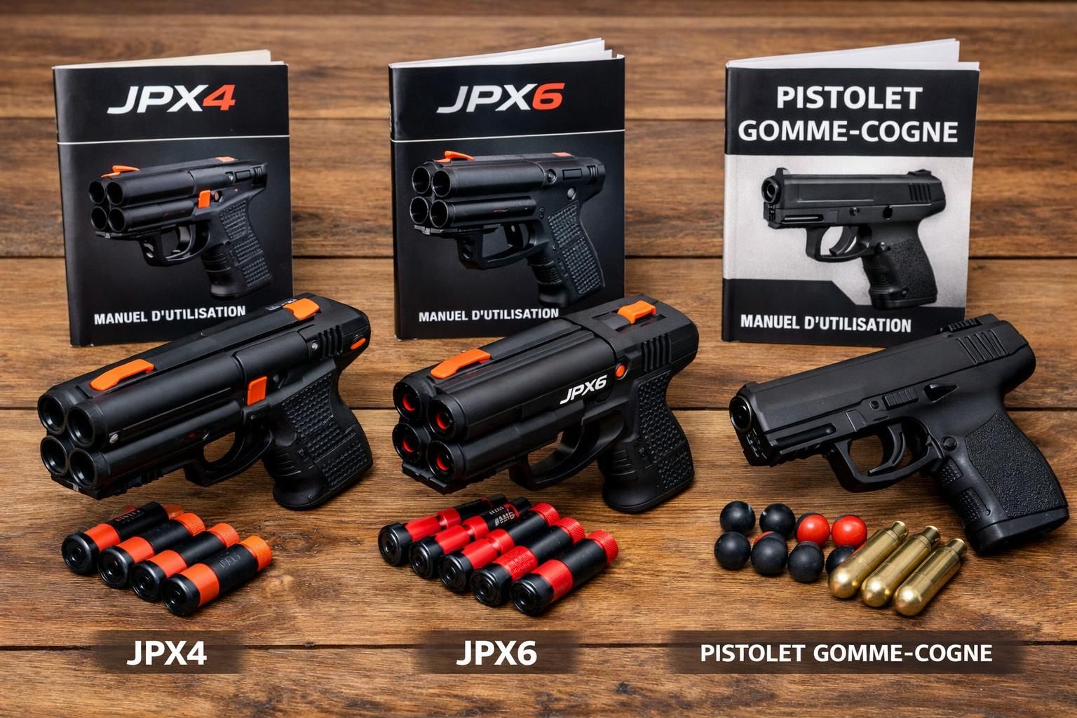 découvrez notre gamme d'armes de défense à balle caoutchouc, offrant la puissance et l'efficacité maximales pour votre sécurité personnelle.