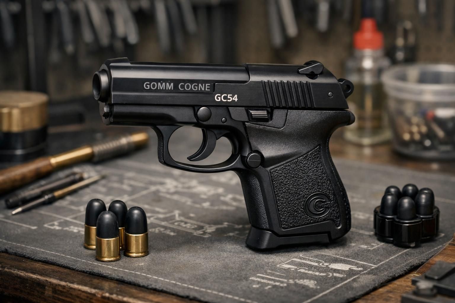 découvrez le pistolet gomme cogne gc 54 double action en calibre 12/50, idéal pour la défense personnelle avec une efficacité optimale et une prise en main confortable.